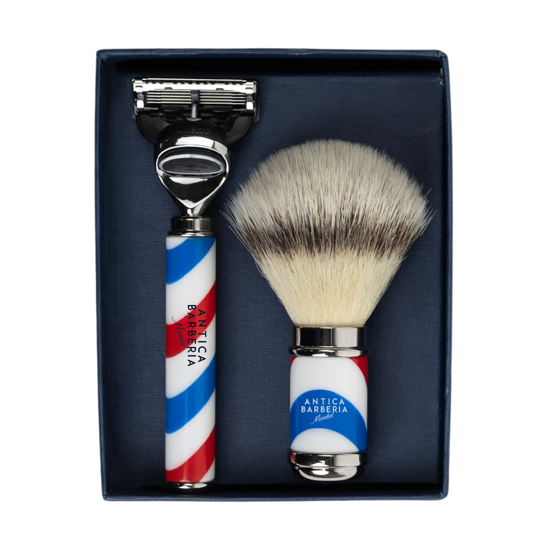 <tc>Set Pennello e Rasoio Collezione "Barbiere"</tc>