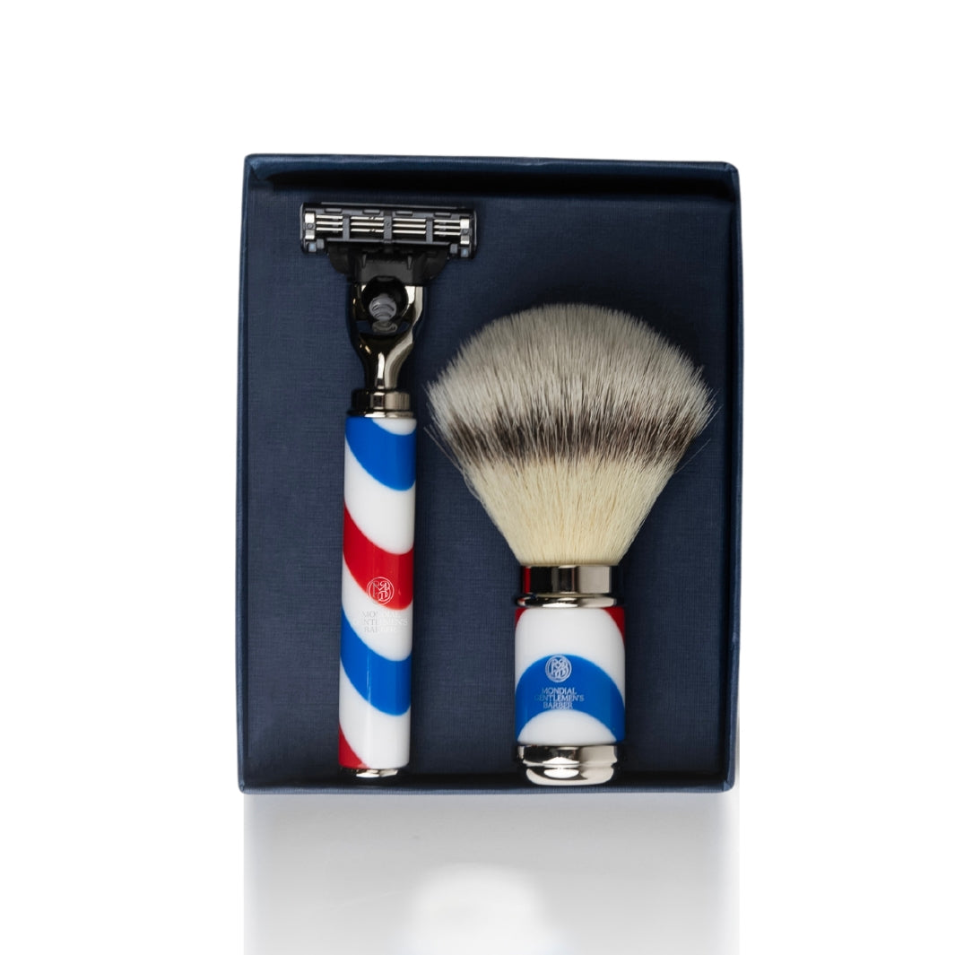 <tc>Collezione Speciale da 'Barbiere' Shaving Set: Rasoio e Pennello EcoSilvertip</tc>