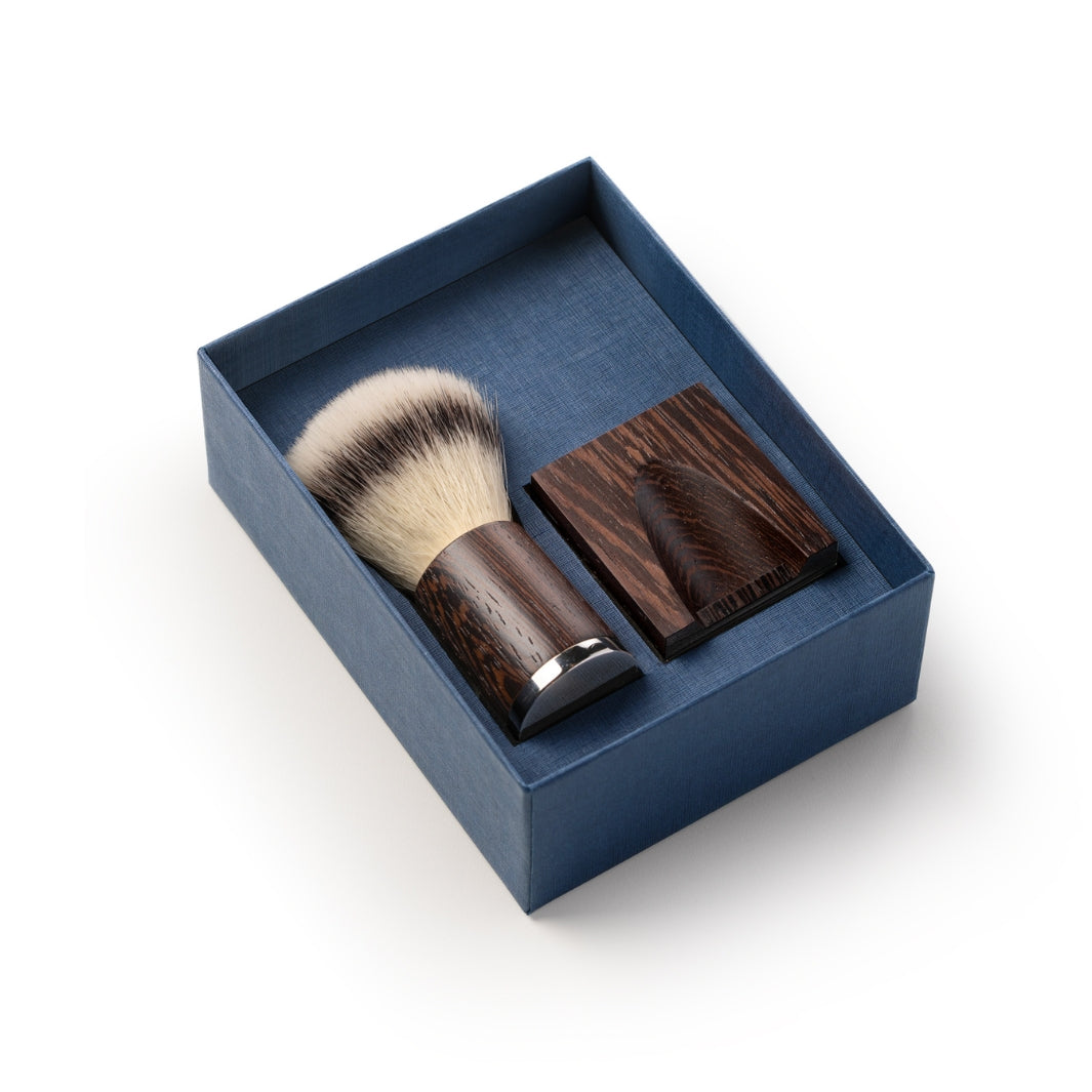 Mythos Wengé Wood Set with EcoSilvertip Brush and Stand