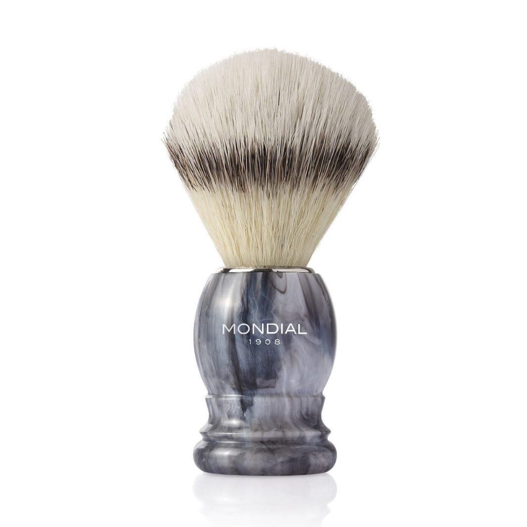 Boston Imitation Gray Marble Shaving Brush with EcoSilvertip Synthetic.