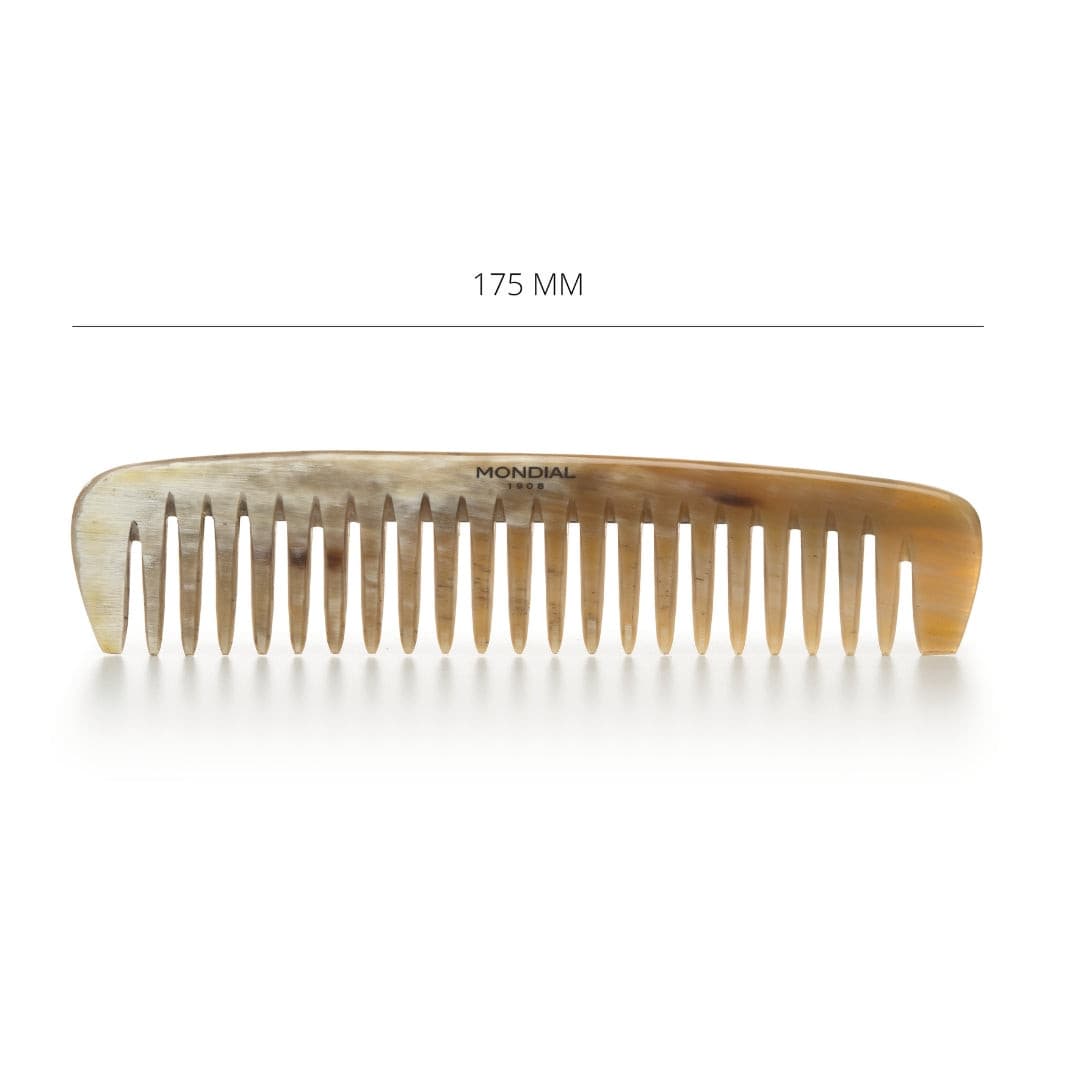 Large Tooth Hair Comb in Horn: 175mm.