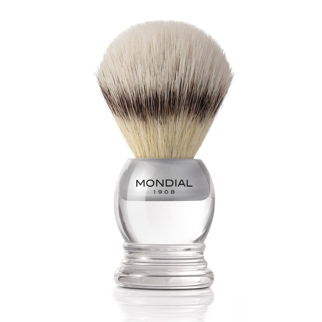 Cristal Clear Handle Brush with EcoSilvertip Synthetic: M.