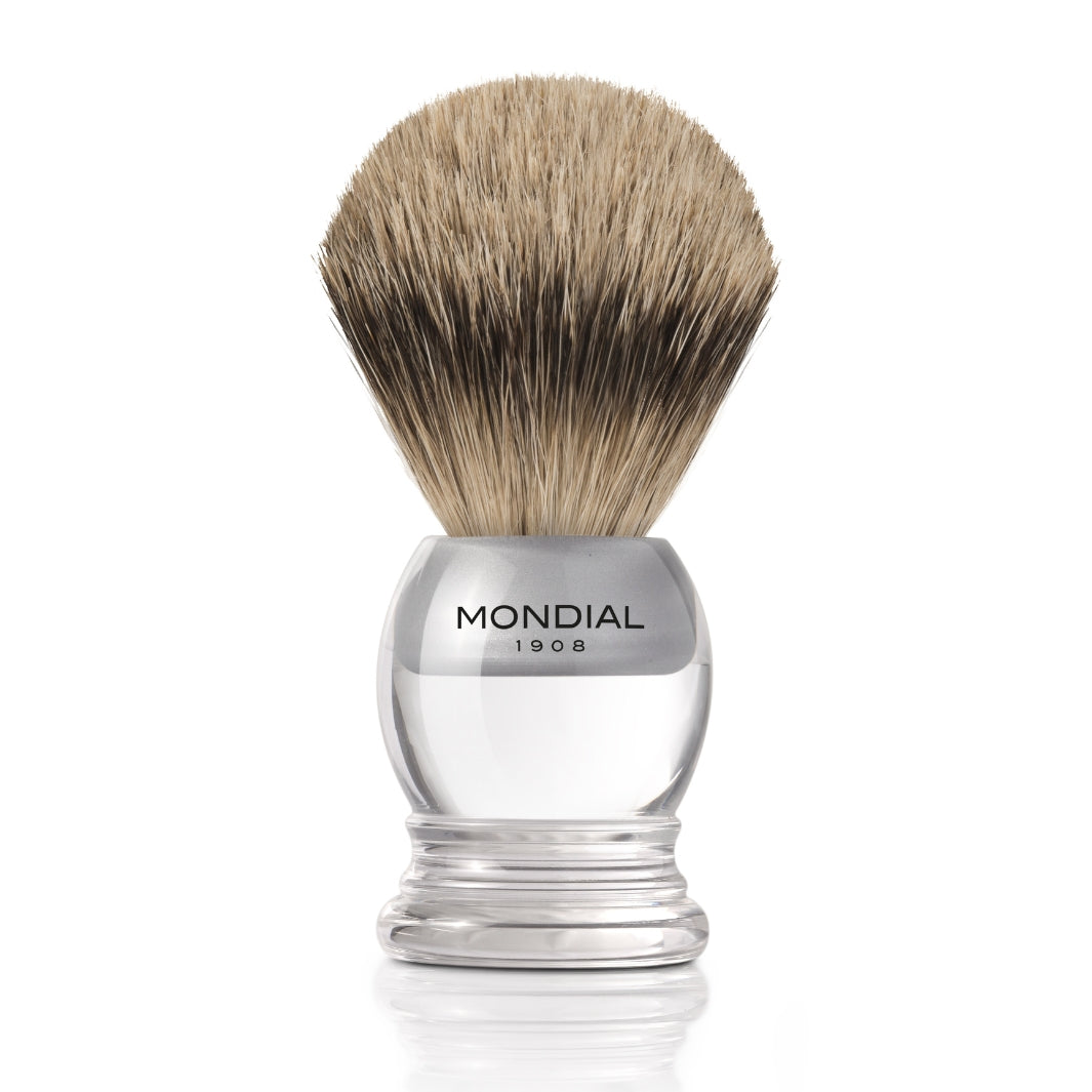 Cristal Clear Handle Brush with Super Badger: M.