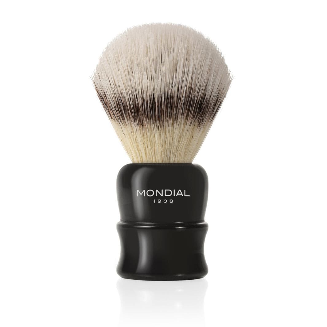 Crosby Black Resin Brush with EcoSilvertip Synthetic: L.
