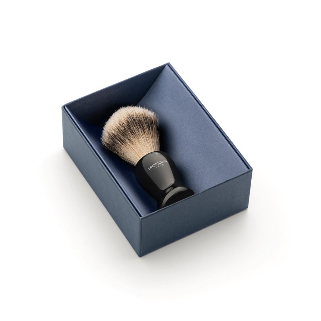 Gibson Black Resin Brush with High Mountain Badger: L.