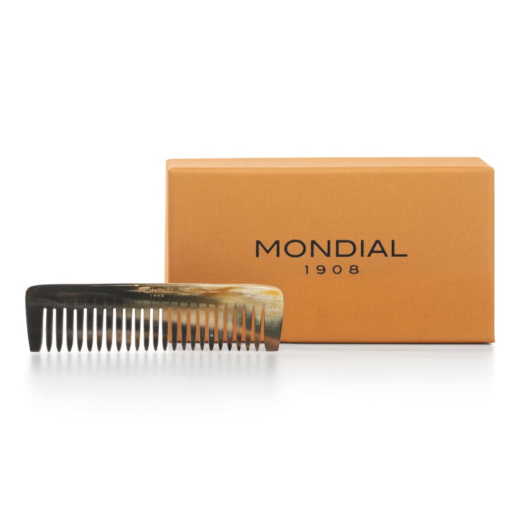 Large Tooth Natural Horn Hair Comb: 95mm.