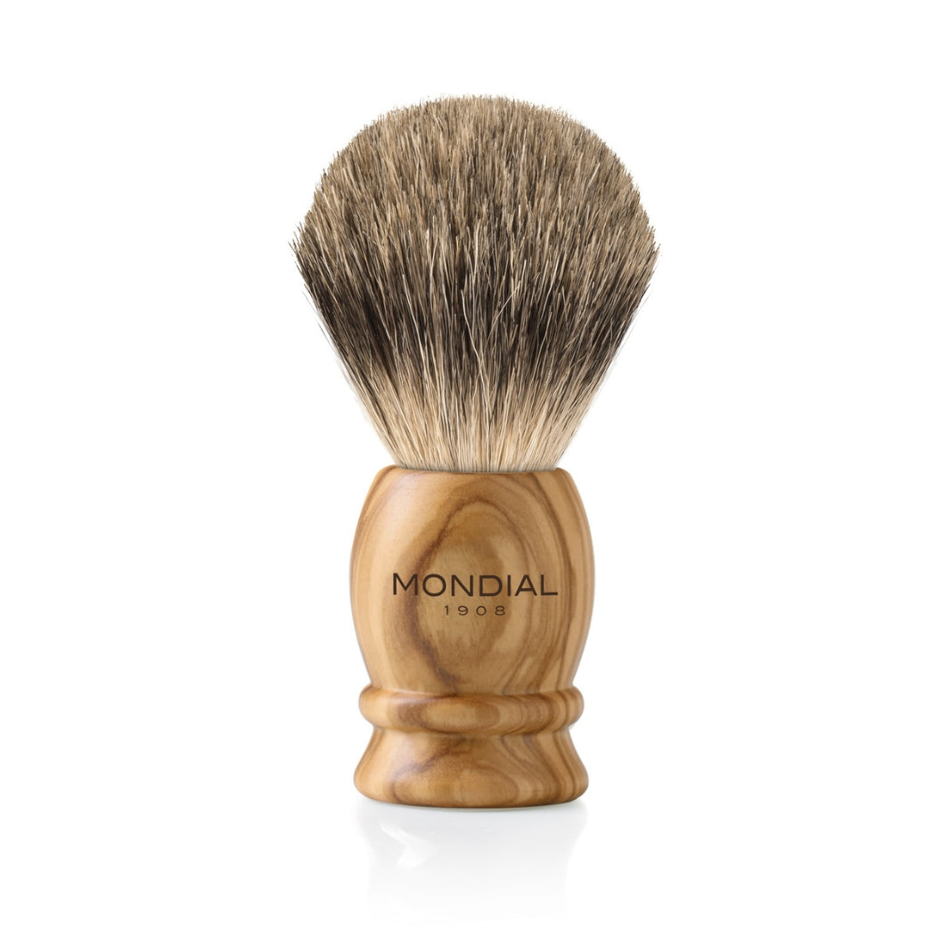 Luxury Olive Wood Brush with Best Badger: XL.