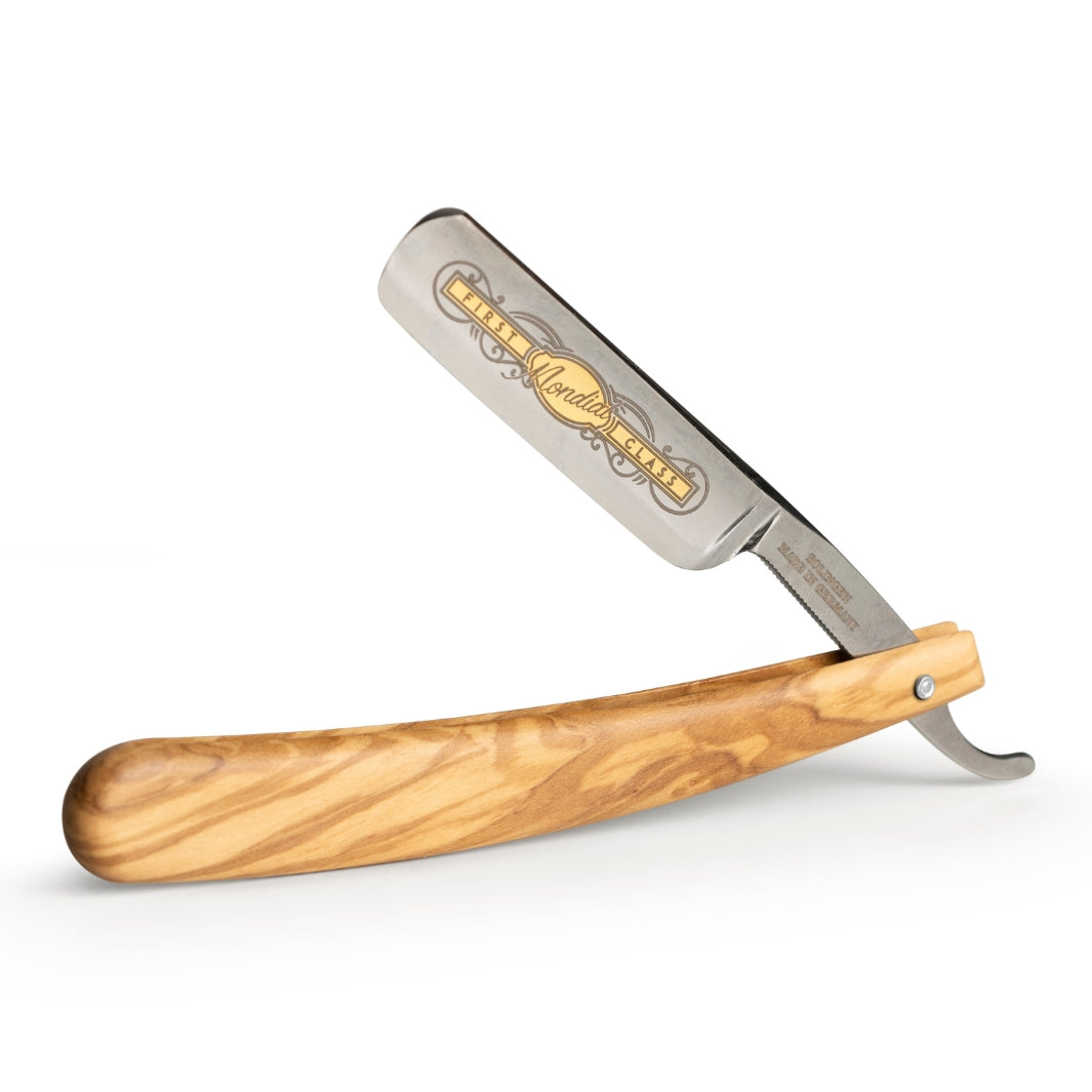 'Heritage' Straight Edge Razor with Olive Wood Handle | Mondial 1908