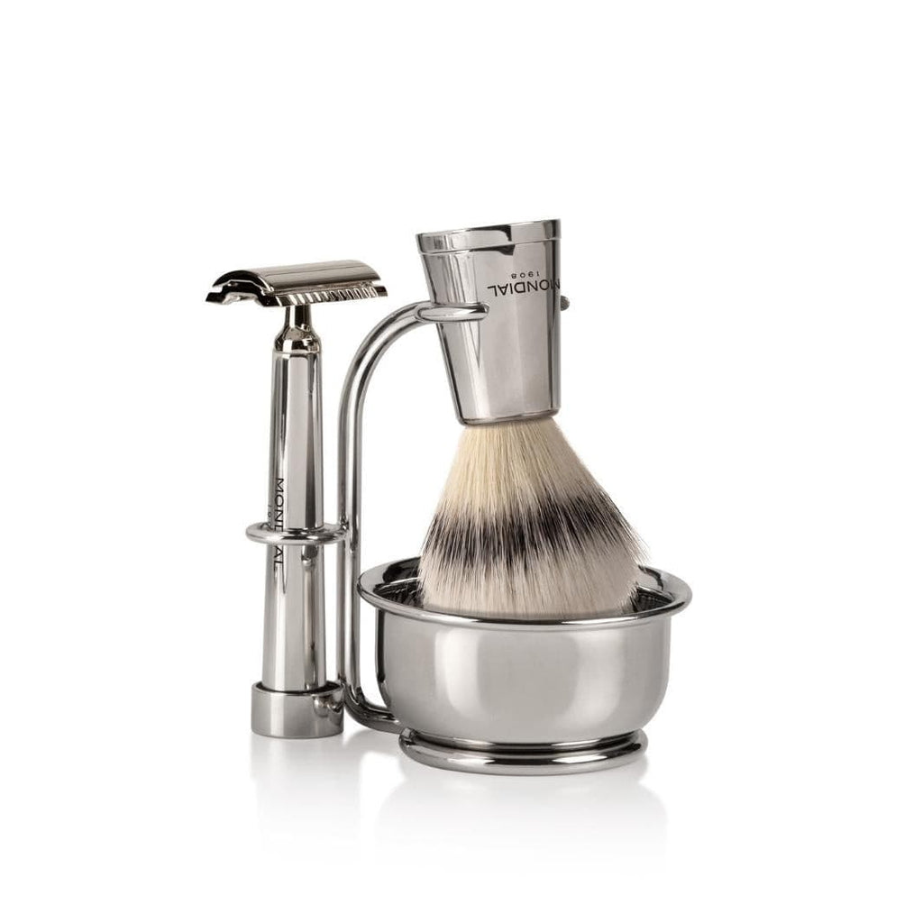 フランス製 wash color by ENERGY sulky セット Vespucci Nickel Shaving Set: Chrome Stand & Bowl + Super Badger Brush